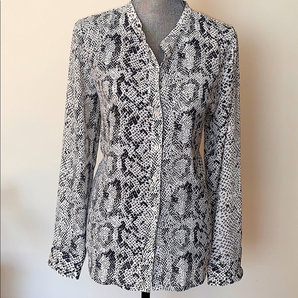 J. Crew Lightweight Snakeskin Print Blouse